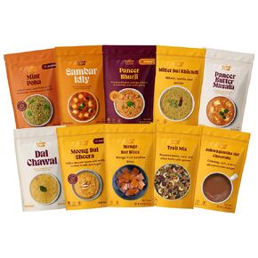 Cumin Club Camping Indian Meals Kit - Authentic Flavors for Outdoor Adventures - Effortless Cooking with Natural Ingredients -Ready to Eat & Easy Prep (Pack of 15)