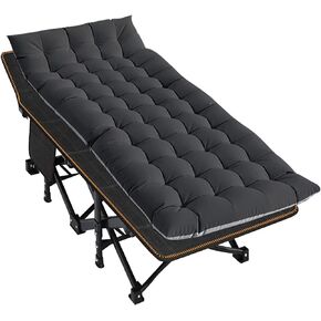 Camping cots, Oversized 32inch Width Portable Foldable Outdoor Bed for Adults Kids, Cot for Traveling Gear Supplier, Office Nap,Support 900 lbs-with Sleeping Pad Mattress