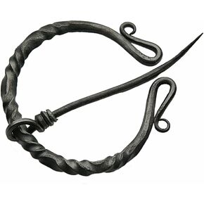SZCO Supplies Medieval Twisted Cloak Pin, Black (HS-4403)