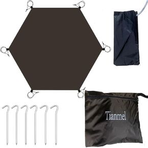 Large Hexagonal Tent Footprint Multifunctional Floor Mat Camping Gear Must Haves Hiking and Survival Gear Tarp Tent Moisture-proof Floor Mat