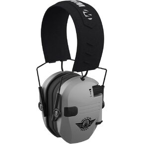 Walker's Razor Slim Electric Earmuffs with Sound-Dampening Composite Housing, Built-In High-Definition Speakers, Cushioned Ear Cups, and Independent Volume Controls (Talk To Me Goose Gray)