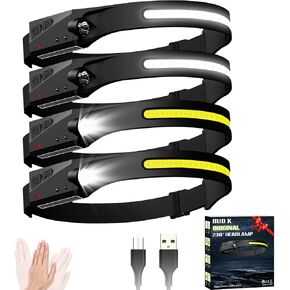 Rechargeable LED Headlamp 4‑Pack, IPX4 Waterproof Rating, 6 Light Modes in Saudi Arabia
