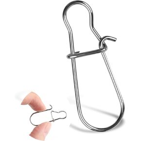 Stainless Steel Duo Lock Snap,Quick Change Fishing Snap Clips,8#