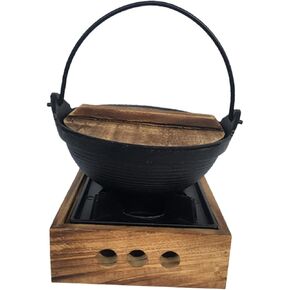 Sukiyaki Hot Pot Camping Cookware Non Stick Cooking Utensils Japanese Cookware Cast Iron Pot with Lid Camping Cooking Pot Shabu Pot Japanese Soup Pot Shabu Cast Pot Outdoor Cheese