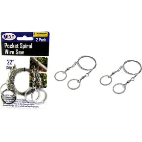 Dependable Industries 2-Pack Survival Wire Saw - Portable 22" Hand Pocket Chain for Outdoor, Camping & Emergency Cutting Tool for Emergency Situations, Backyard Clean-ups, Camping and Survival Needs
