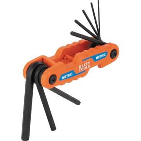 Cmpct Folding Hex Key Set 8-Key Metric Sizes