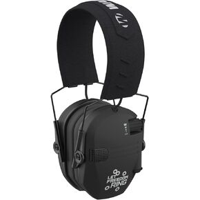 Walker's Razor Slim Electric Earmuffs with Sound-Dampening Composite Housing, Built-In High-Definition Speakers, Cushioned Ear Cups, and Independent Volume Controls (Let Freedom Ring)
