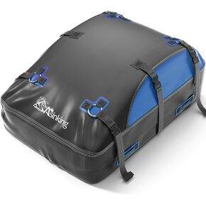 Car Rooftop Cargo Carrier Bag 20 Cubic Feet, 100% Waterproof Roof Bag Top Luggage Carrier for Any Vehicles with/Without Rack Cross Bar, Includes Anti-Slip Mat +4 Door Hooks +Storage Bag +Lock