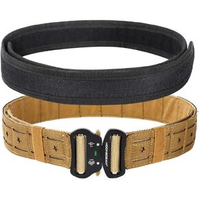 Battle Belt Combat 2 Inch Quick Release Buckle, MOLLE Hunting Duty Belt for Men Durable Two-in-One
