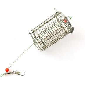 4PCS Stainless Steel Fishing Trap Lure Cage Basket Feeder Holder Carp Fishing Bait Trap Cage Fishing Gear Tackle Accessories Trap