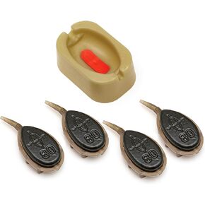 Carp Fishing Method Feeder Set - Rubber Release Bait Holder & 4 Pcs Feeders for Fishing - Carp Fishing Equipment