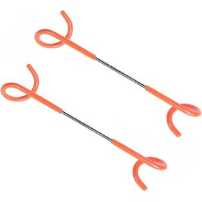 Alnicov 2PCS Camping Hook Hanger,Hook Lantern Lamp Hanger Tent Pole Post Hook Hanging for Fishing Camping Travelling Adventure,Orange