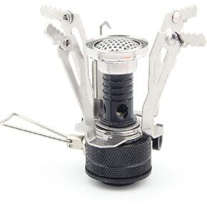 Outdoor Stoves Camping Stove Backpacking Stove with Piezo Lgnition Ultra Light mini Picnic Stove for Outdoor Camping Hiking Cooking (Black)