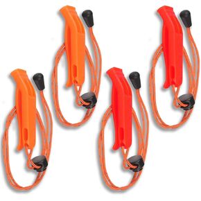 Emergency Whistle with Adjustable Reflective Lanyard for Kayaking Boating Fishing Camping Hiking Hunting Kids Lifeguard Backpacking Safety Survival Signal (Orange and Red)