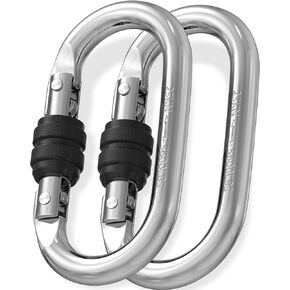 Carabiner Heavy Duty - 4.3 Inch Locking Carabiner Clip, Large Carabiner Clip, Heavy Duty Carabiner, Hammock Hooks, Carbineers, Extra Large Carabiner, Steel Carabiner, Oval Carabiner