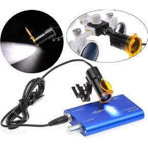 5W Light Lamp Stuck-on Loupes with Filter Blue DY-007 with Cloth Bag