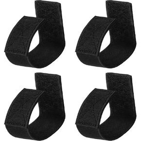 Duty Belt Keeper, Wisdompro 4 Pcs Belt Fixing for 2" - 2 1/4" Wide Belt, Hook and Loop Security Police Military Equipment Accessories - Black