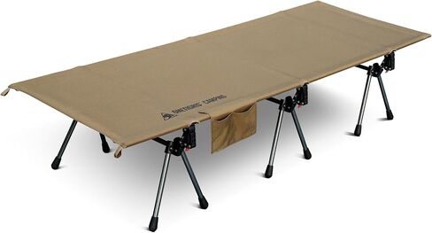 OneTigris SUPRANUBIS Camping Cot, Height Adjustable with Cot Leg Extenders, Strong Support 330lbs, Lightweight Comfortable Folding Bed for Camping, Hiking, Travel, Truck, Beach, Office Nap in Saudi Arabia