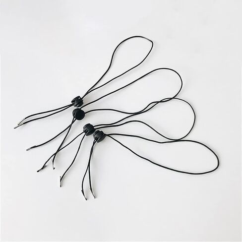 10Pcs Adjustable Hat Strap Clip Hat Windproof Cord Fastener Cap Retainers with Clips for Fishing Boating Hunting and Fishing Accessories Black in Saudi Arabia