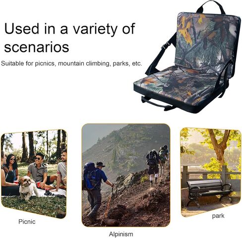 وسادة مقعد على شكل شجرة من MYDAYS، بساط إسفنجي مموه، وسادة مقعد على شكل شجرة مع مسند للظهر، رائعة للرياضات الخارجية، وحقل المغامرة، والصيد، والتخييم، والنزهة وصيد الأسماك in Kuwait