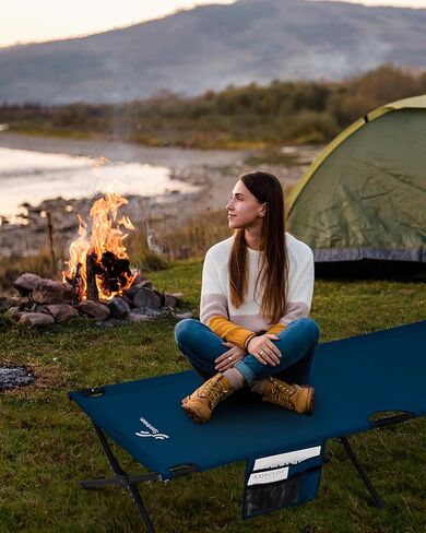 Sportneer Camping Cot, Military Cot Portable Camping Cots for Sleeping 78.3"x28.7"x14.6" Heavy Duty Folding Bed for Adults Teen Outdoor Travel Camping Tent Lounge Office Support 330 Lbs in Saudi Arabia