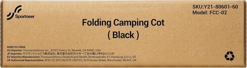 Sportneer Camping Cot, Military Cot Portable Camping Cots for Sleeping 78.3"x28.7"x14.6" Heavy Duty Folding Bed for Adults Teen Outdoor Travel Camping Tent Lounge Office Support 330 Lbs in Saudi Arabia
