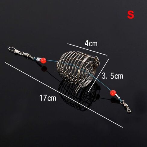 5PCS Carp Fishing Bait Trap,Stainless Steel Fishing Trap Basket Cage Feeder Basket Coarse Lure Feeder Holder Fishing Tackle Kit in Saudi Arabia