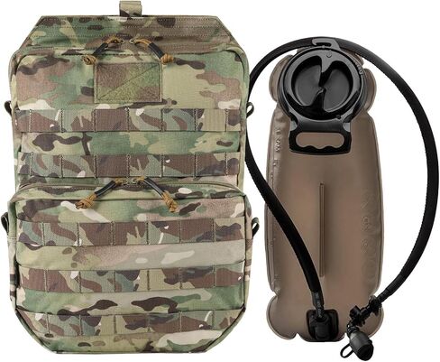 Tactical Molle Hydration Pack with 3L Inner Bladder - Lightweight Water Reservoir Bag for Molle Vest Backpack, for Hiking, Hunting in Saudi Arabia