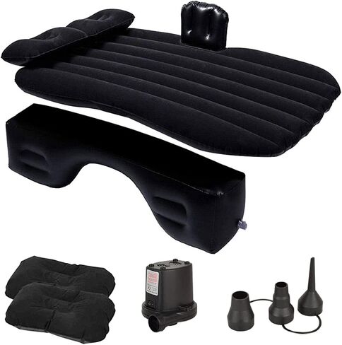 مرتبة سيارة قابلة للنفخ بمقعد خلفي: مرتبة هوائية للسيارة للتخييم والسفر مع مضخة هواء ووسائد هوائية متوافقة مع شاحنة الدفع الرباعي in Kuwait