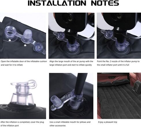 مرتبة سيارة قابلة للنفخ بمقعد خلفي: مرتبة هوائية للسيارة للتخييم والسفر مع مضخة هواء ووسائد هوائية متوافقة مع شاحنة الدفع الرباعي in Kuwait