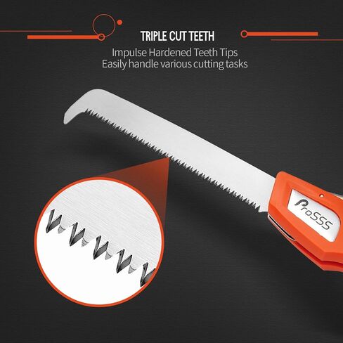 Folding Bone Meat Saw for Hunting and Butchering,1PC Replaceable Blade, 65Mn Spring Steel Blade, 3 Angles to Lock, Triple Ground Saw Teeth with A Storage Bag in Saudi Arabia