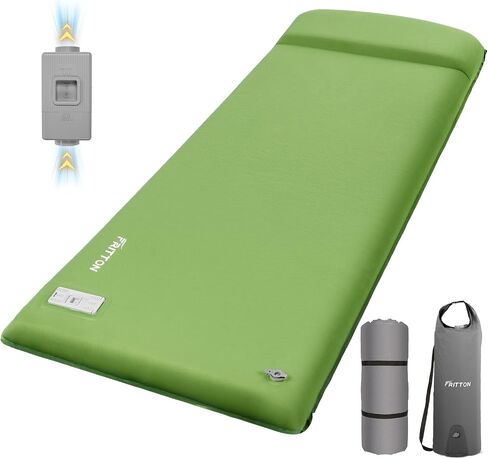 Self Inflating Sleeping Pad with Built-in Electric Pump, 3.15" Thick Memory Foam Camping Mattress, Fast Inflating Camping Sleeping Pad with Pillow, 4 Season Insulated Sleeping Pad for Camping, Tent in Saudi Arabia