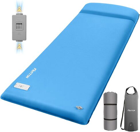 Self Inflating Sleeping Pad with Built-in Electric Pump, 3.15" Thick Memory Foam Camping Mattress, Fast Inflating Camping Sleeping Pad with Pillow, 4 Season Insulated Sleeping Pad for Camping, Tent in Saudi Arabia