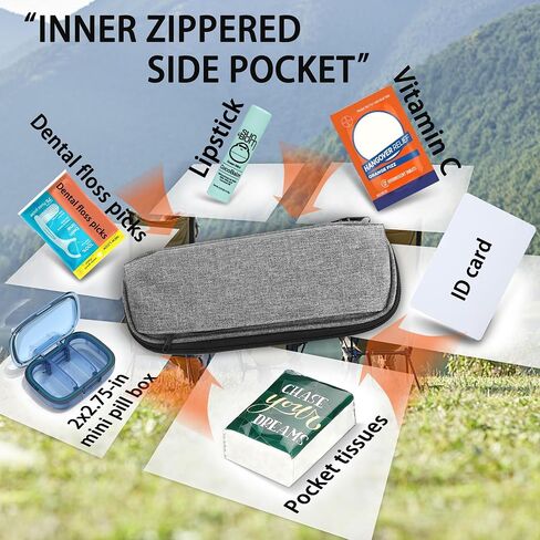 Travel Utensils Set with Splash-poof Bag, Portable Cutlery for Work, Reusable Camping Silverware Utensil, 18/0 Stainless Steel Flatware for Adult Lunch Picnic Hiking EDC Gadgets Lunch Box in Saudi Arabia