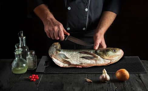 Kingrol 24 × 13.8 بوصة حصيرة فيليه السمك، حصيرة كبيرة الحجم غير قابلة للانزلاق لتقطيع تنظيف الأسماك in Kuwait