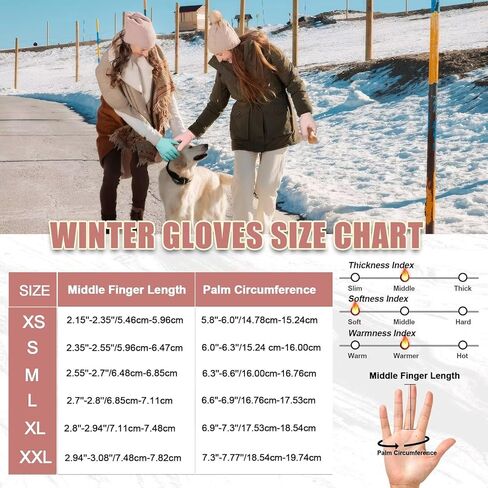 قفازات بيكسل باندا الدافئة للجري قفازات شتوية للنساء (وردي S) in Kuwait