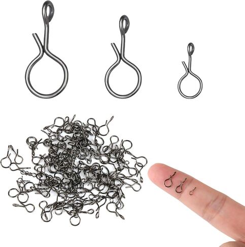 150pcs Fly Fishing Snaps Kit, 3 Sizes Stainless Steel Fast Change Fly Fishing Tackle, Essential Fishing Lures Accessories for Flies Hooks Jigs, Quick and Easy Change for Anglers Enthusiasts in Saudi Arabia