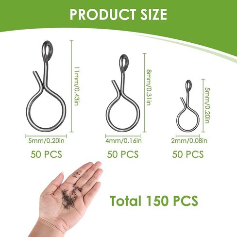 150pcs Fly Fishing Snaps Kit, 3 Sizes Stainless Steel Fast Change Fly Fishing Tackle, Essential Fishing Lures Accessories for Flies Hooks Jigs, Quick and Easy Change for Anglers Enthusiasts in Saudi Arabia