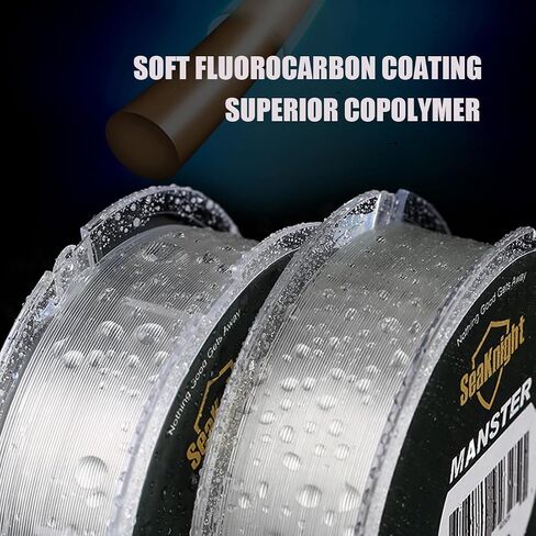 Seaknight Fluorocarbon Fishing Line, MANSTER T1 100M/110Yds Clear Fishing Leader Line - Virtually Invisible, Faster Sinking Line 3-35LB in Saudi Arabia