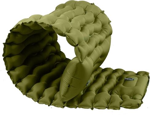 Enlarged and thickened air Sleeping Mats for camping (78.75 x 27.55 X 3.93 inches), 330lbs load capacity, quick inflation in 25 seconds at maximum speed, low noise, TPU coated(Military Green) in Kuwait