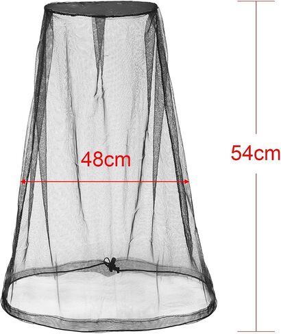 HESTYA 4 Pack Mosquito Net Mesh for Head Face Neck Fly Netting Hood from Bugs Gnats No See Net with Carry Bags for Outdoor(Black) in Saudi Arabia