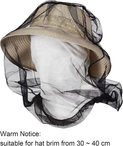 HESTYA 4 Pack Mosquito Net Mesh for Head Face Neck Fly Netting Hood from Bugs Gnats No See Net with Carry Bags for Outdoor(Black) in Saudi Arabia