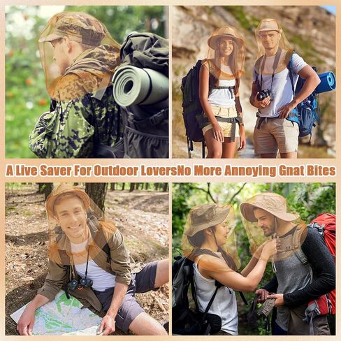 HESTYA 4 Pack Mosquito Net Mesh for Head Face Neck Fly Netting Hood from Bugs Gnats No See Net with Carry Bags for Outdoor(Black) in Saudi Arabia