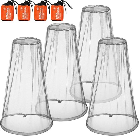 HESTYA 4 Pack Mosquito Head Net Face Mesh,Black in Saudi Arabia