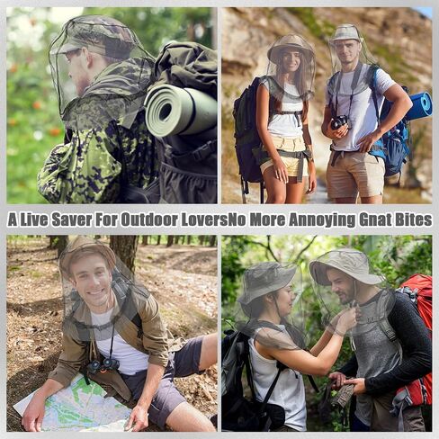 HESTYA 4 Pack Mosquito Head Net Face Mesh,Black in Saudi Arabia