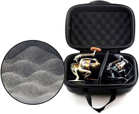 Fishing Reel Bag, Portable Shockproof Waterproof Fishing Reel Protective Case for Baitcasting Drum Spinning Raft Reels(Inner size: 10.23 * 6.69 * 5.11inches) in Saudi Arabia