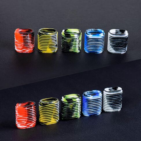 TEQIN 10pcs Silicone Fishing Reel Handle Grip Cover, Non-Slip Reel Handle Grip Sleeve, Baitcaster Knob Covers for Casting/Spinning Reel Black in Saudi Arabia