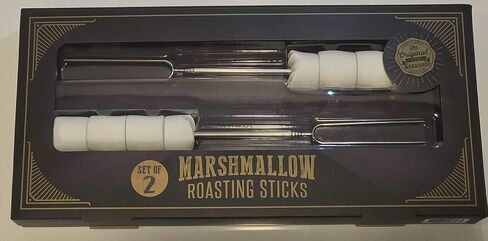 Marshmallow Roasting Sticks (Set of 2) | Reusable| Stainless Steel with Soft Touch Grip in Saudi Arabia