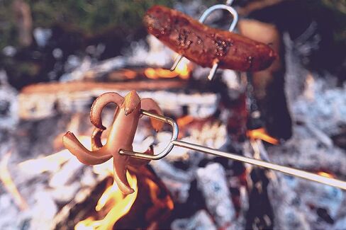 Marshmallow Roasting Sticks (Set of 2) | Reusable| Stainless Steel with Soft Touch Grip in Saudi Arabia