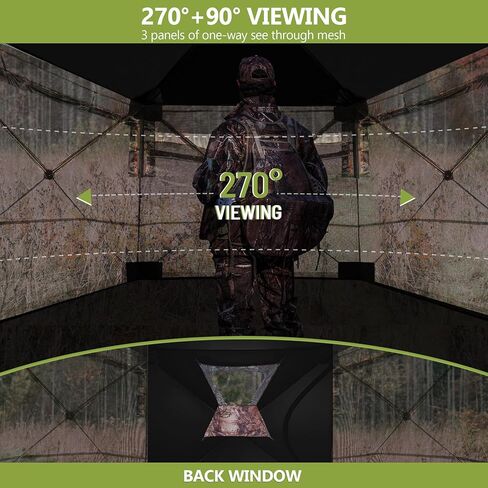 رؤية جديدة للصيد الأعمى، ستائر صيد منبثقة 360 درجة لصيد الغزلان، ستائر غزال محمولة لـ 3 أشخاص in Kuwait